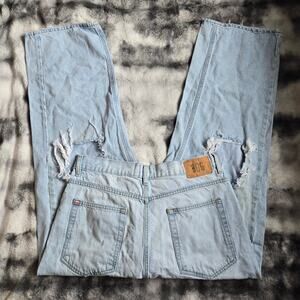 BDG Urban Outfitters High Rise Loose Baggy Jeans 32 Distressed